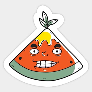 watermelon slice creature Sticker